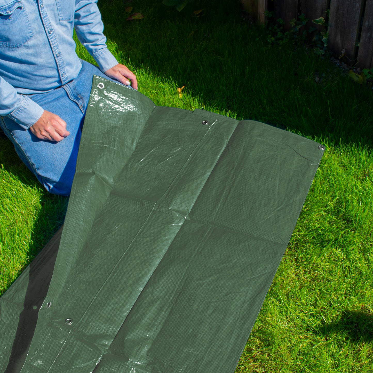 Green M-Grade Tarpaulin 2m x 3m