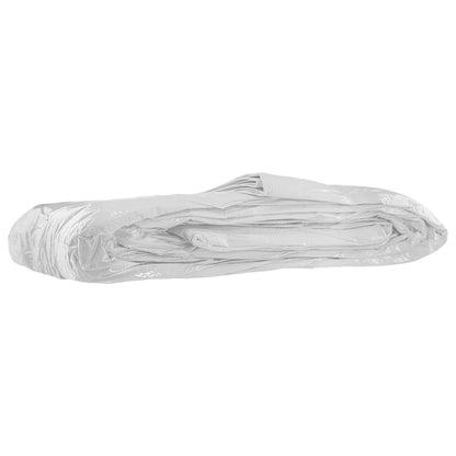 Tarpaulin 90GSM White with 10 x Clip-On Eyelets Black