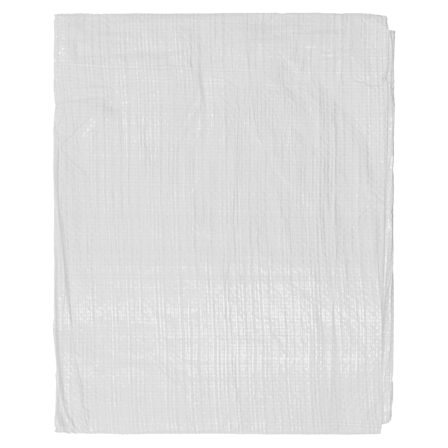 White M-Grade Tarpaulin with 10m of 6mm Bungee Rope and 10 x Screw Type Tarp Clips