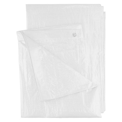 White M-Grade Tarpaulin with 20 x 6" Bungee Balls (White)