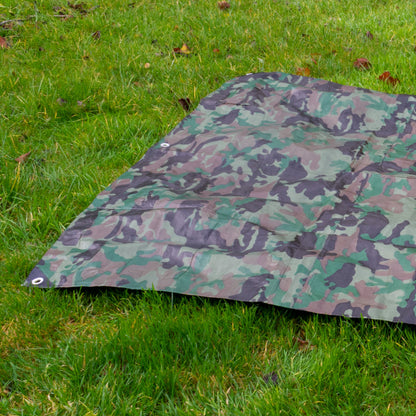 Camouflage M-Grade Tarpaulin 1.5m x 3m BRADAS