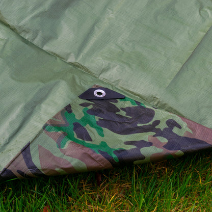 Camouflage M-Grade Tarpaulin 1.5m x 3m BRADAS