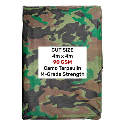 Camouflage M-Grade Tarpaulin 4m x 4m