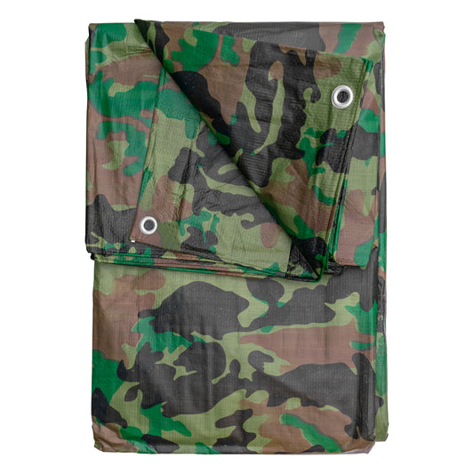Camouflage M-Grade Tarpaulin 1.5m x 5m
