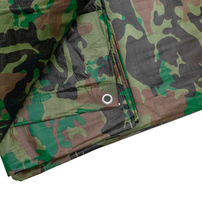 Camouflage M-Grade Tarpaulin 1.5m x 3m