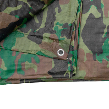 Camouflage M-Grade Tarpaulin 5m x 6m