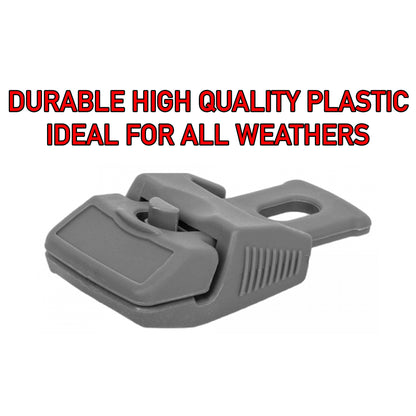 Tarp Clip Gray Slide Type Pack of 10