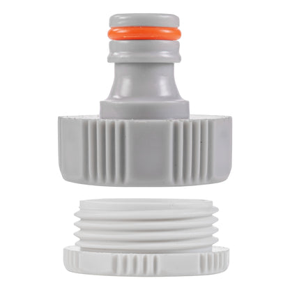 Female Tap Connector 1" or 3/4" BSP Female, Gray/White