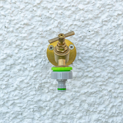 Female Tap Connector 3/4" or 1/2" BSP Female, Green/Gray