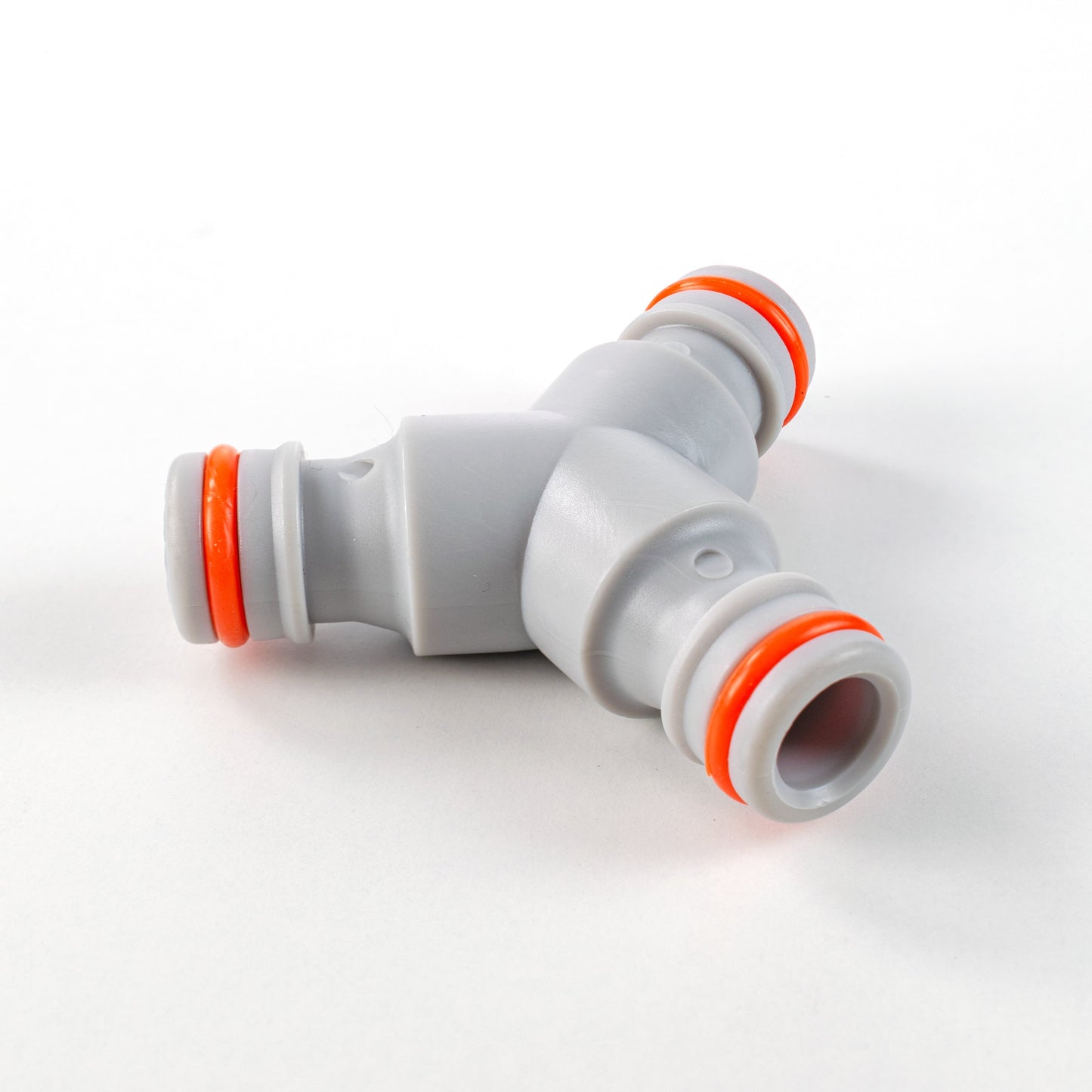 Three Way Connector Male Snap-On Grey/White