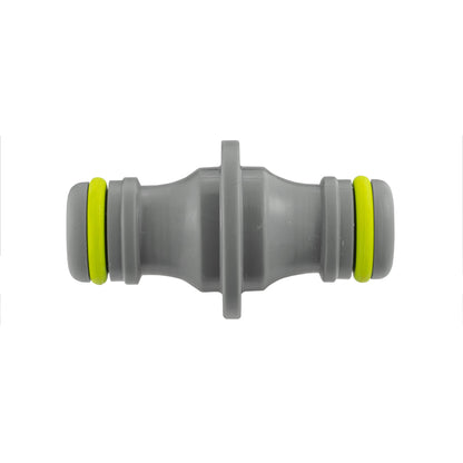 IBC 2” S60X6 Cap with Threaded Hose Fitting, Double Male and Hose Connector Lime