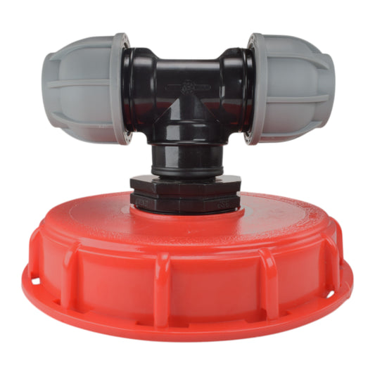 IBC 6-inch Cap Kit with 25mm MDPE Tee