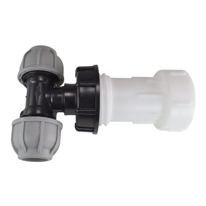 IBC Extender with 2” S60X6 Cap and 25mm MDPE Tee