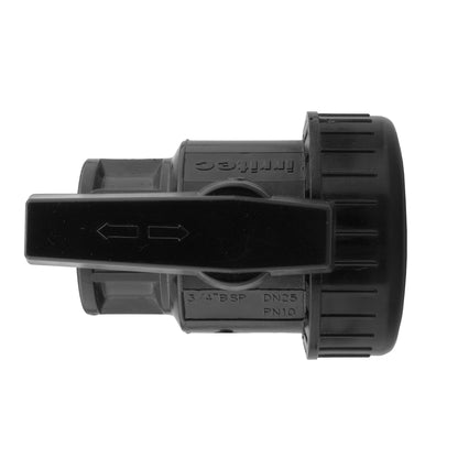 ¾” BSP Water Butt Fitting with Full Flow PP Valve and 32mm MDPE Fitting