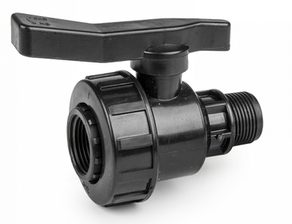 IBC 2” S60X6 Cap with Large Plastic Valve and Male Quick Connector