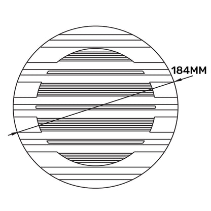 Louvre Vent Round Bella 150mm White