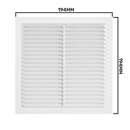 Louvre Vent  D/195W 195mm X 195mm with Fly Screen