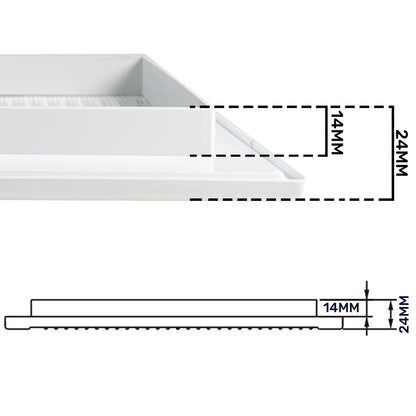 Louvre Vent White DL/90X240RW LUX With Fly Mesh