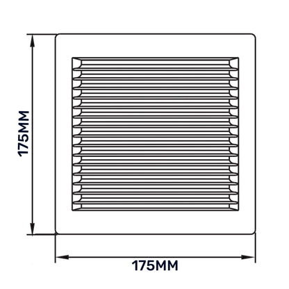 Louvre Vent White DL/135 RW LUX With Fly Mesh