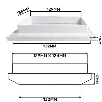 Louvre Vent White Duo Smart 135G 135mm With Fly Mesh