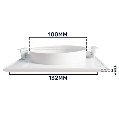 Louvre Vent White Duo Smart 135 fi 100mm With Fly Mesh