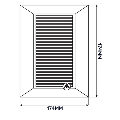 Louvre Vent White Duo Smart 135 fi 100mm With Fly Mesh