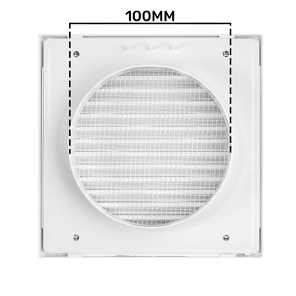 Louvre Vent White Duo Smart 135 fi 100mm With Fly Mesh