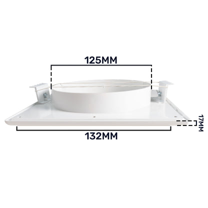 Louvre Vent White Duo Smart 135 fi 125mm With Fly Mesh