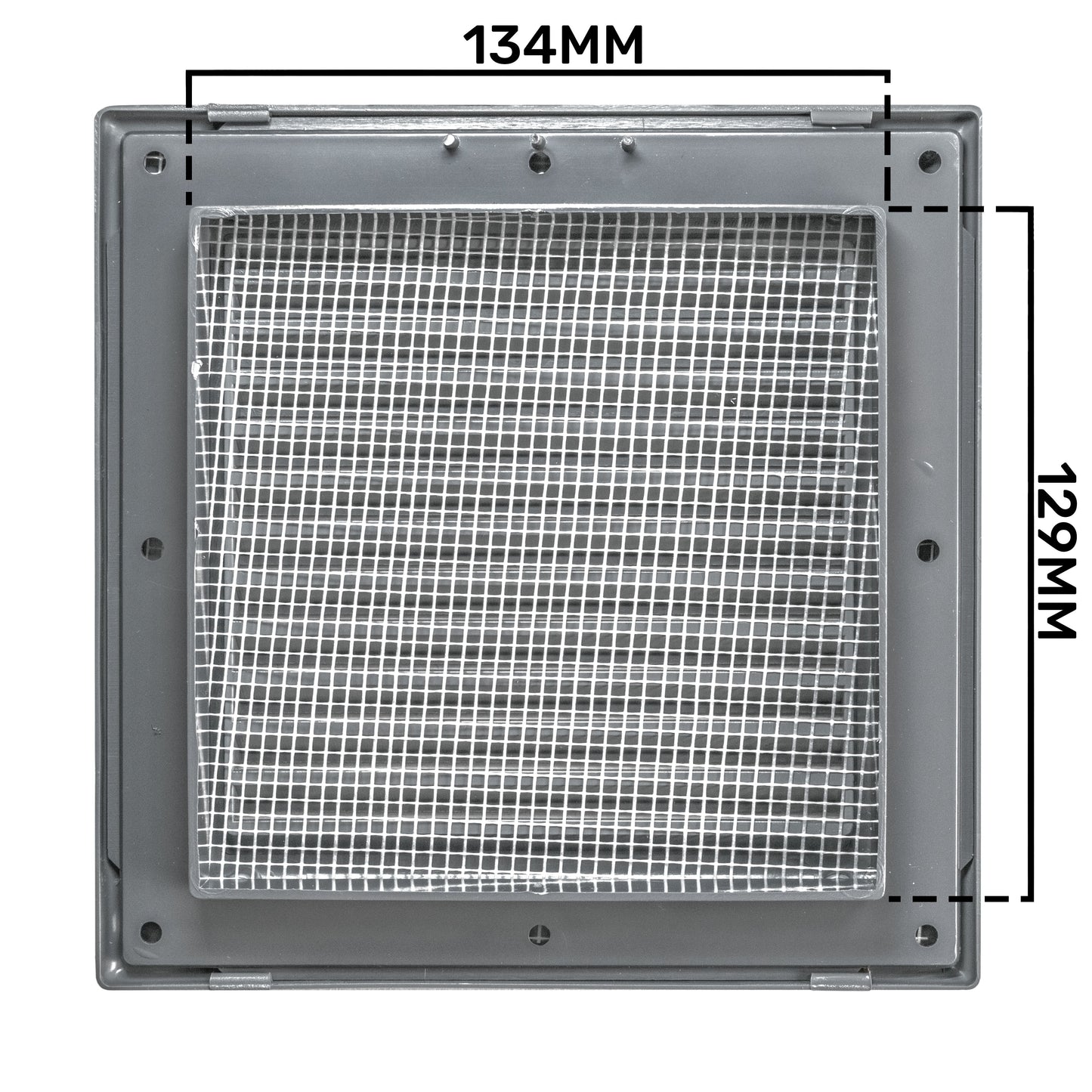 Louvre Vent Graphite Duo Smart 135G 135mm With Fly Mesh