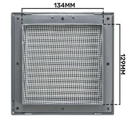 Louvre Vent Graphite Duo Smart 135G 135mm With Fly Mesh