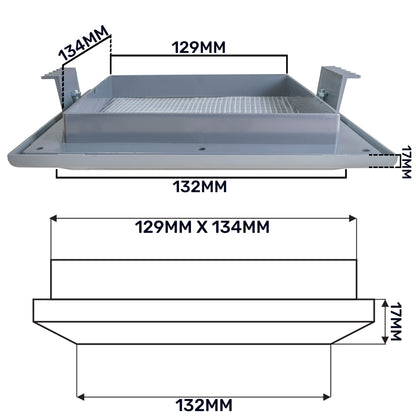 Louvre Vent Graphite Duo Smart 135G 135mm With Fly Mesh