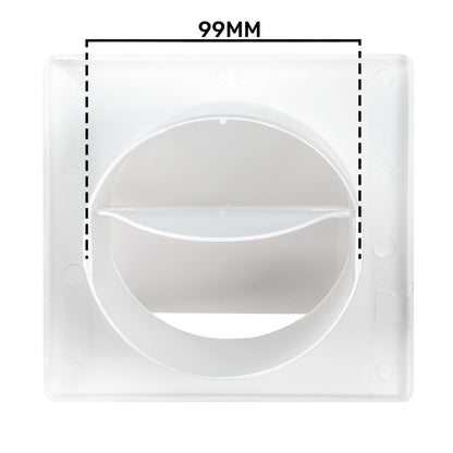 External White Louvre Vent  KRD/100 fi100mm