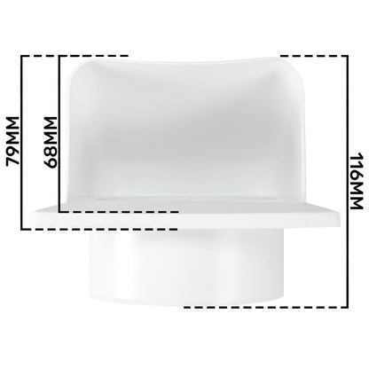 External White Louvre Vent  KRD/100 fi100mm
