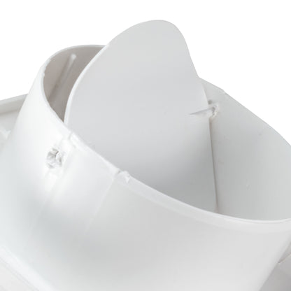 Through Wall Ventilation Kit Round Bella Vent with White External Vent
