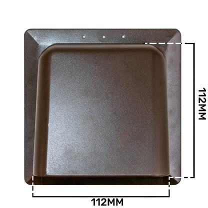 External Brown Louvre Vent  KRD/100B fi100mm