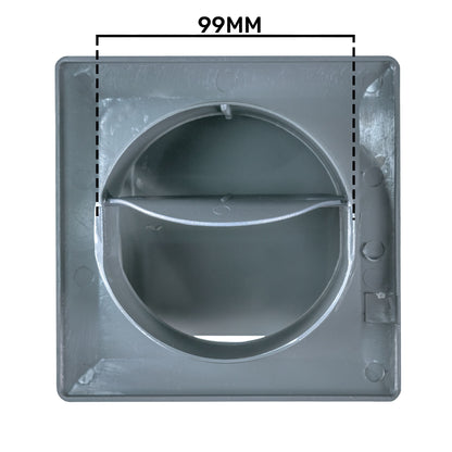 External Graphite Louvre Vent KRD/100G fi100mm