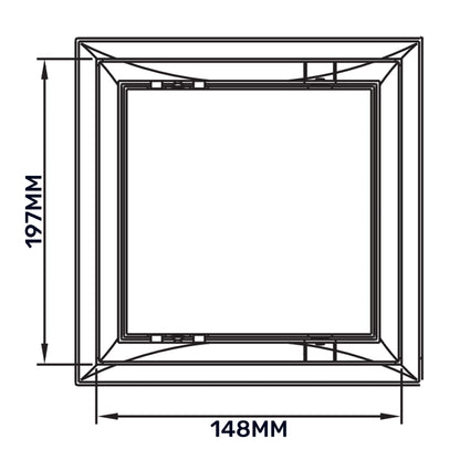 Access Panel Door PP, White 150mm x 200mm