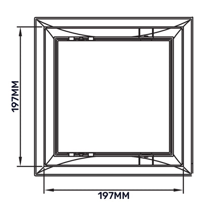 Access Panel Door PP, White 200mm x 200mm