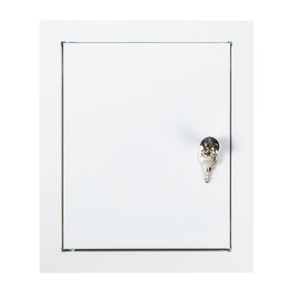 Access Panel Door Metal With Lock, White 200mm x 250mm