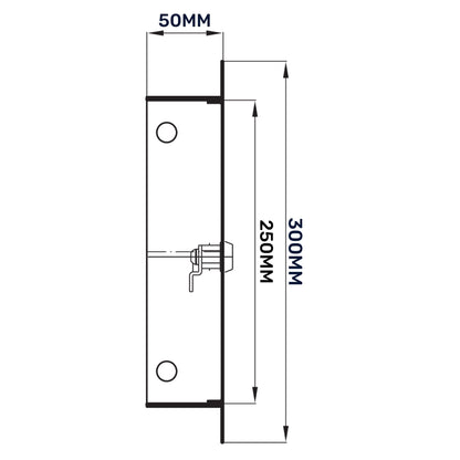 Access Panel Door Metal With Lock, White 200mm x 250mm