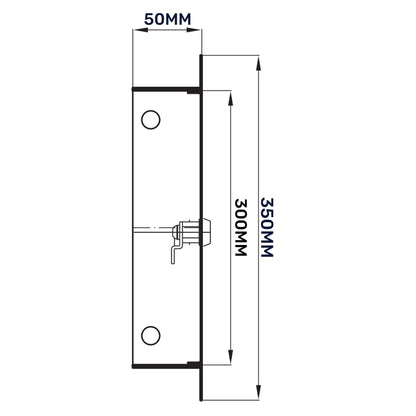 Access Panel Door Metal With Lock, White 200mm x 300mm