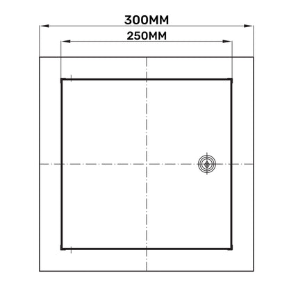Access Panel Door Metal With Lock, White 250mm x 300mm