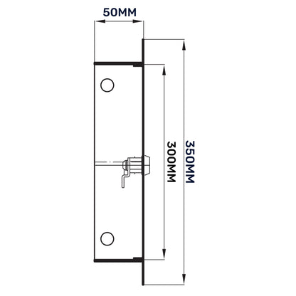 Access Panel Door Metal With Lock, White 250mm x 300mm