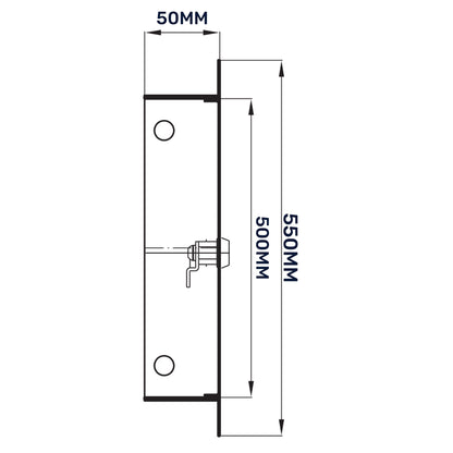 Access Panel Door Metal With Lock, White 500mm x 500mm