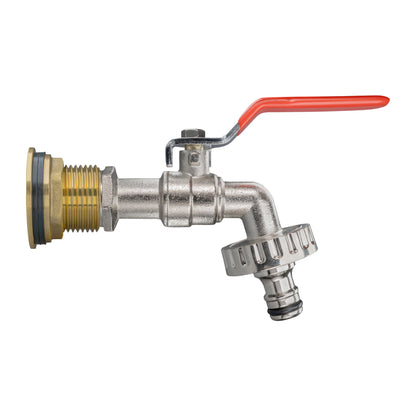 Water Butt Brass Kit 3/4" with Quick Connect Lever Tap