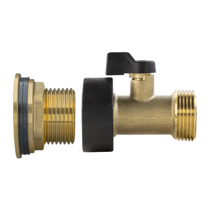 Water Butt Brass Kit 3/4" with Brass Valve