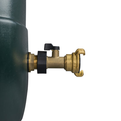 Water Butt Brass Kit 3/4" with Brass Valve + Geka
