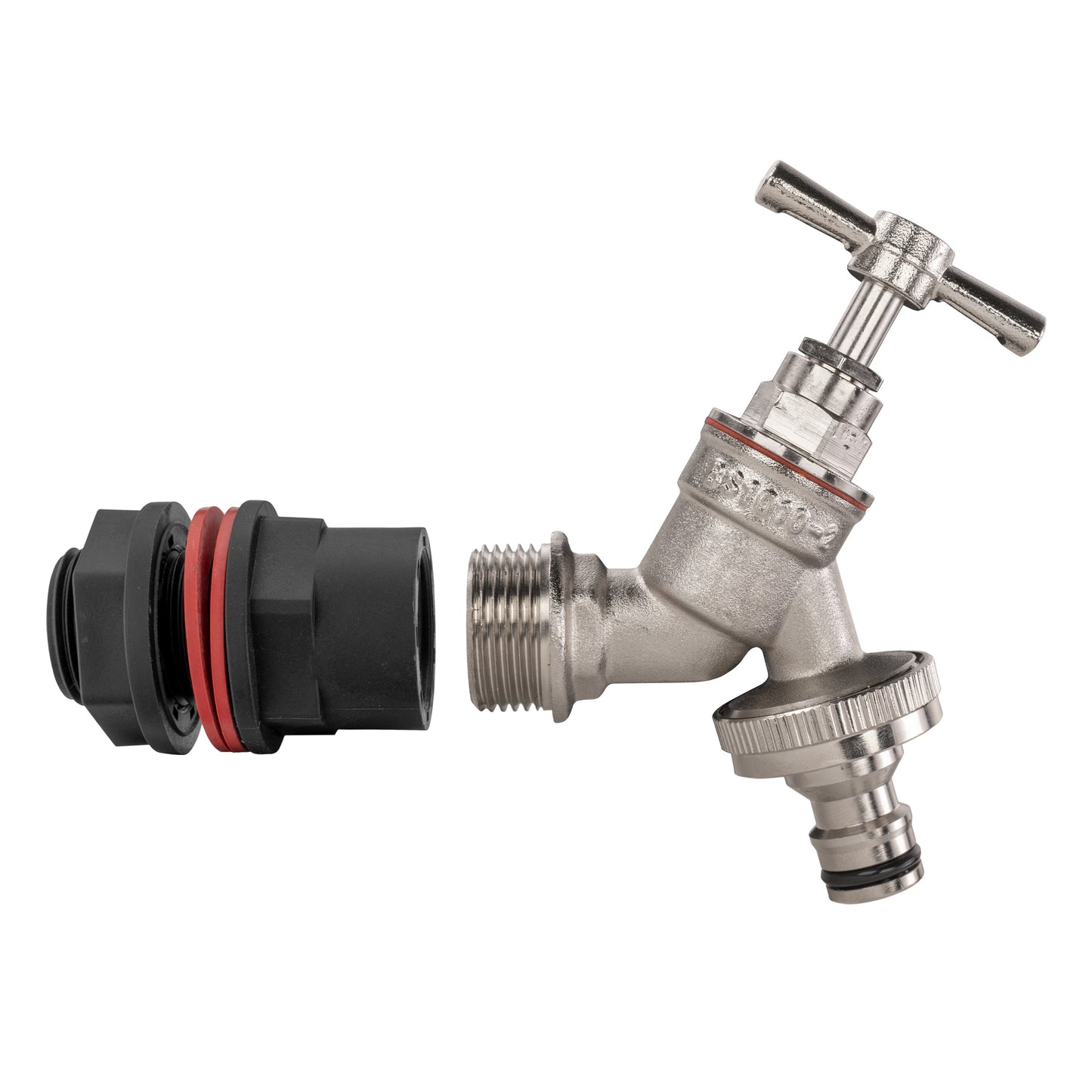Water Butt Kit 1/2" with Nickel Plated Quick Connect Tap