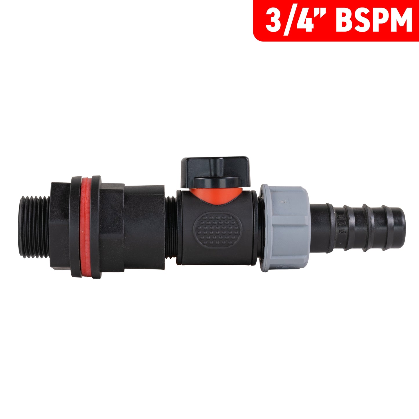Water Butt Kit 3/4" with In-Line Valve + 3/4" Barb and Drill Bit