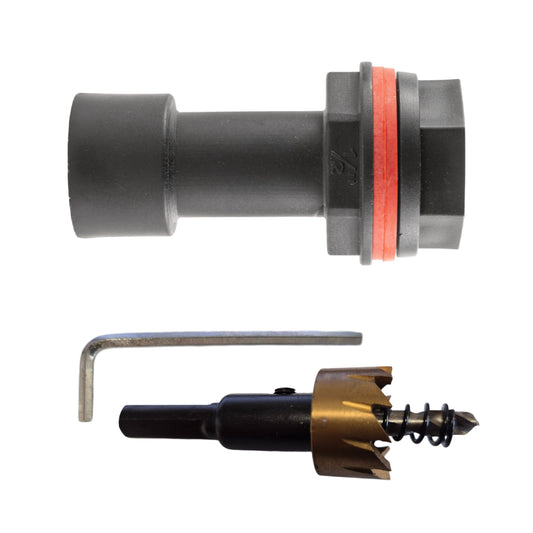 Water Butt Extension 1/2" BSPM-F with Nut and Washers and Drill Bit